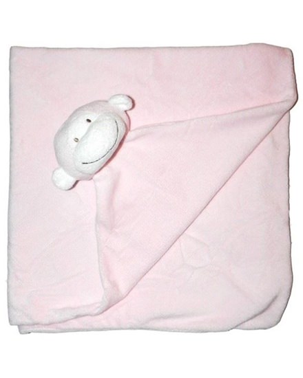 Angel Dear Pink Monkey Napping Blanket
