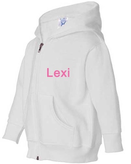 Personalized Pea-ssentials Zip Hoodie (White) 12 Months