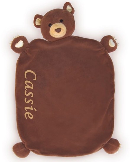 Personalized Apple Park Cubby Bear Picnic Pal Security Blanket