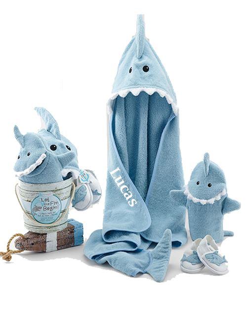 Personalization Available Baby Shark Inspired Hooded Towel