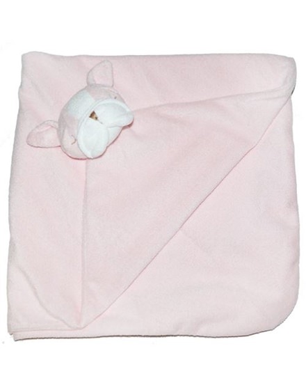 Angel Dear Pink Bulldog Napping Blanket