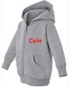 Personalized Pea-ssentials Zip Hoodie (Gray) 12 Months