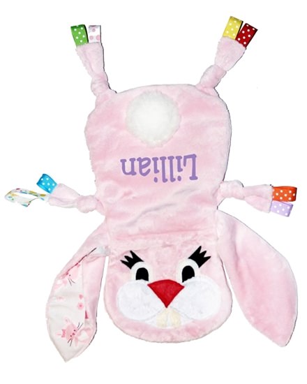 Picture of QTee Pal Pink Bunny Tag Lovey