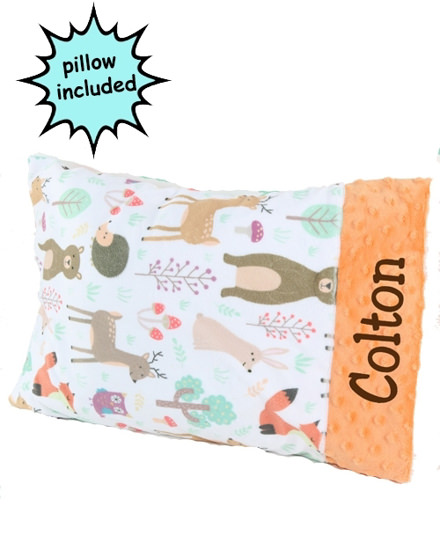 Picture of Oh Dear Designs Woodland Toddler Pillow (Orange)