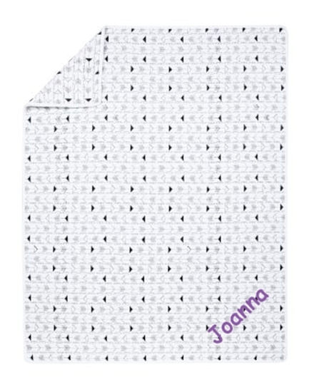 Personalized Trend Lab Black and White Arrows Blanket