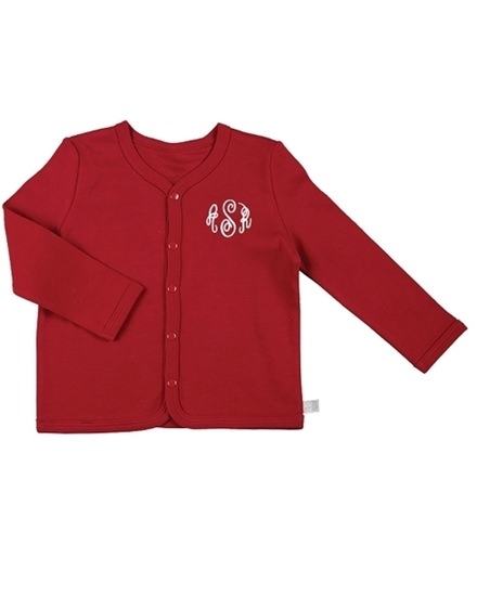 Personalized Stephan Baby Red Cardigan 6-12 Months