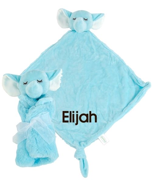 Personalised Embroidered Teddy comforter Blankie Comfort Blanket Baby Gift Satin