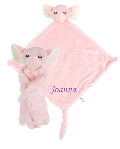 Kelly Toy Baby Pink Elephant Security Blanket Lovey Polka Dots Kellybaby 