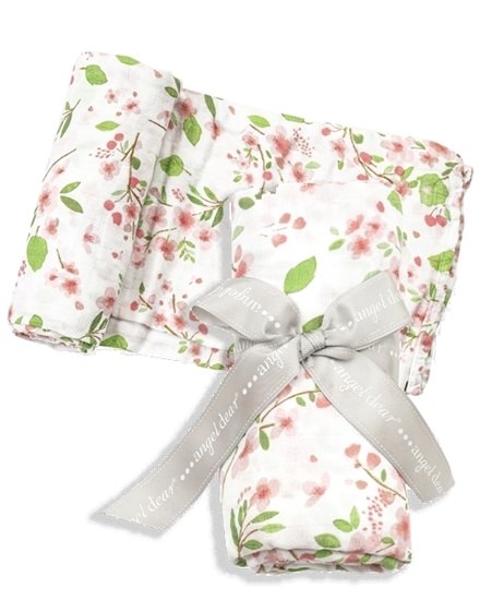 Angel Dear Cherry Blossoms Bamboo Swaddle Blanket