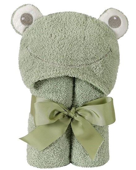 Stephan Baby Green Frog Hooded Baby Towel