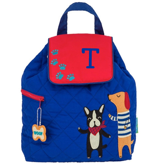 Personalized Stephen Joseph Dogs Quilted Backpack