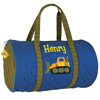 Personalized Stephen Joseph Construction Quilted Duffel Bag