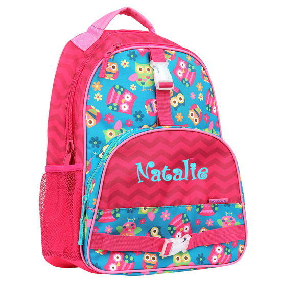 Personalized Stephen Joseph All Over Print Owl Backpack