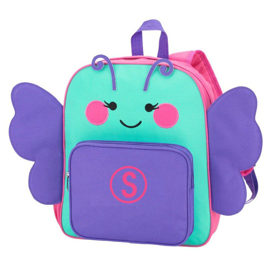 Monogrammed Viv and Lou Butterfly Preschool Backpack