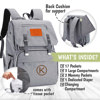 Personalized KeaBabies Explorer Diaper Bag - Classic Gray