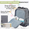 KeaBabies Explorer Diaper Back Pack - Classic Gray