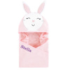 Personalized Hudson Baby Pink Bunny Hooded Baby Towel