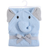 Hudson Baby Blue Elephant  Hooded Baby Towel