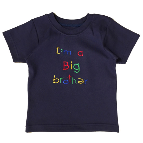Itty Bitty Navy I'm the Big Brother Tee