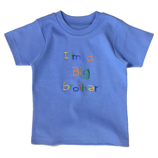 Itty Bitty Bright Blue I'm the Big Brother Tee