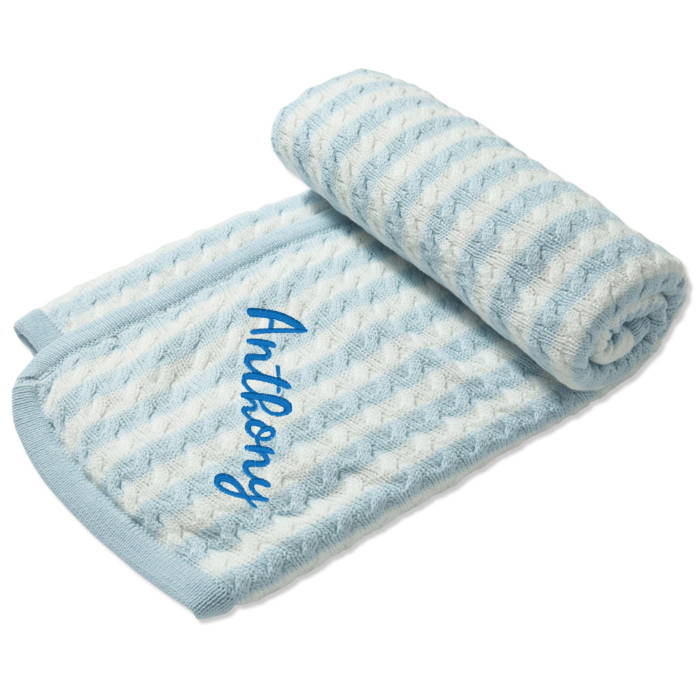 Angel Dear Blue Sherpa Blanket Personalized Baby Blankets and Newborn  Gifts