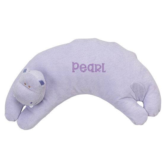 Personalized Angel Dear Purple Hippo Pillow