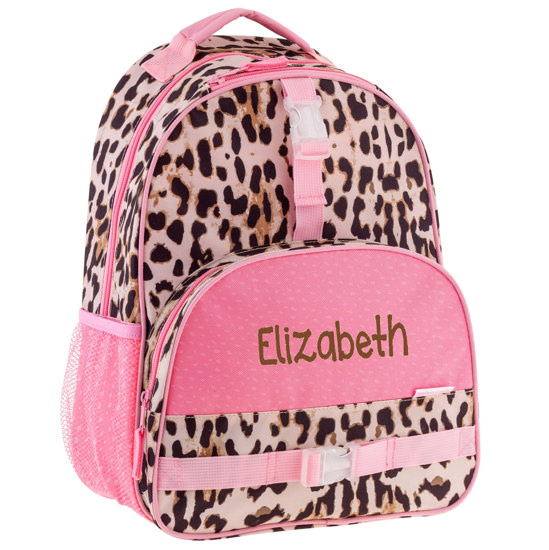 Personalized Stephen Joseph All Over Print Leopard Backpack