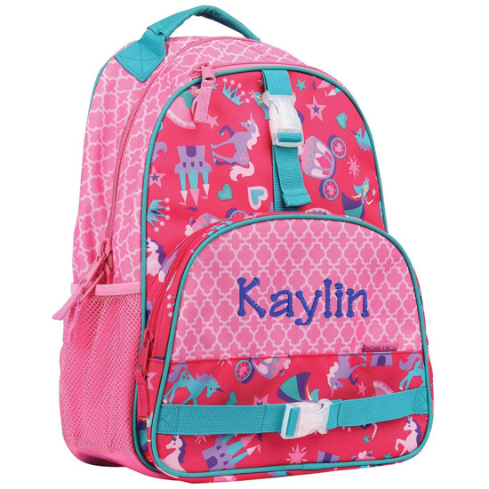 Personalized Stephen Joseph All Over Print Princess and Castle Backpack