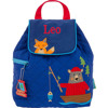Personalized Stephen Joseph Fishing Bear Quilted Backpack