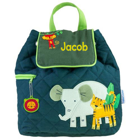 Personalized Stephen Joseph Zoo Quilted Backpack