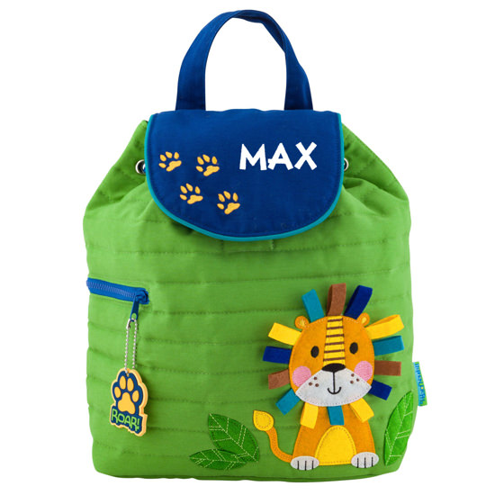 Personalized Stephen Joseph Lion Quilted Backpack