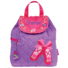 Personalized Stephen Joseph Purple Ballet Quilted Backpack