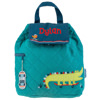 Monogrammed Stephen Joseph Alligator Quilted Backpack