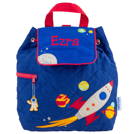 Personalized Stephen Joseph Space Quilted Back pack