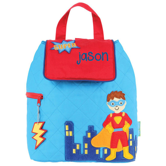 Personalized Stephen Joseph Super Hero Quilted Backpack