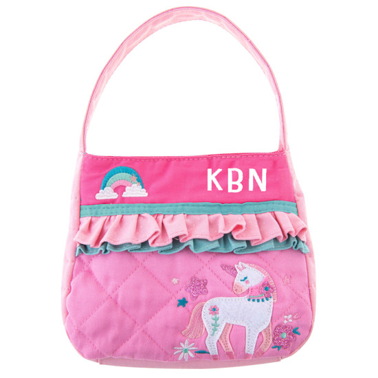 Personalized Stephen Joseph Unicorn Quilted Purse