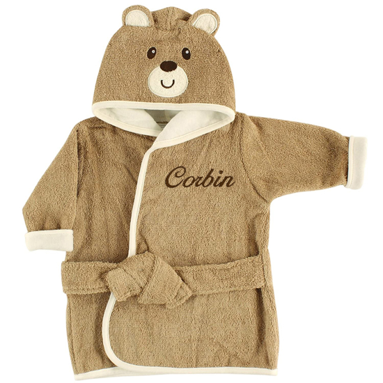 Personalized Hudson Baby Brown Bear Bathrobe