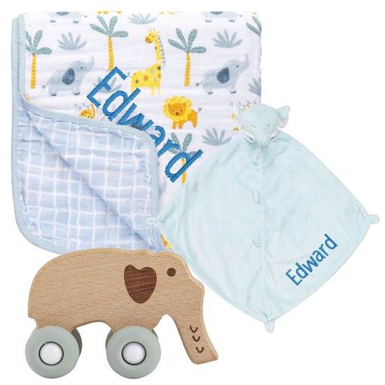 Pea-essential Blue Elephant Gift Set (3-Piece)