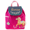 Personalized Stephen Joseph Horse Quilted Backpack - Pink