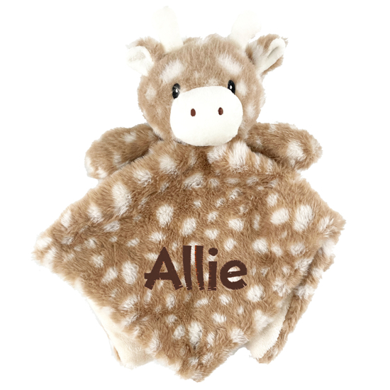 Personalized Pea-essential Giraffe Lovey Security Blanket
