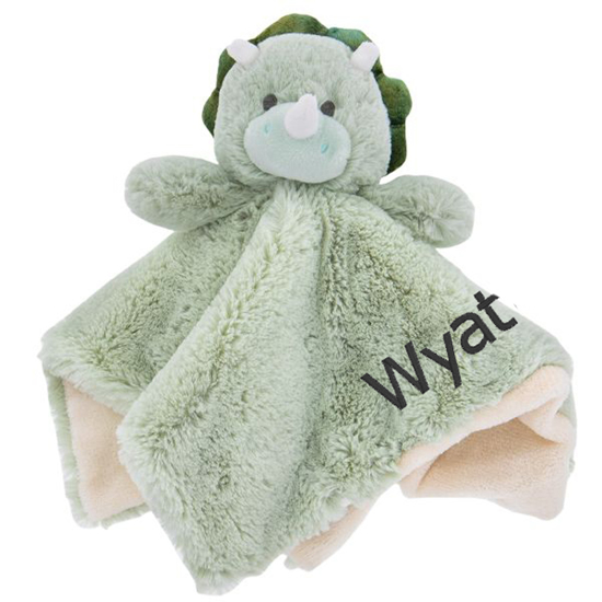 Personalized Pea-essential Dinosaur Lovey Security Blanket